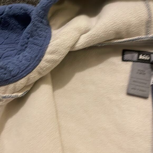 REI Brand Infant Fleece Bunting Size 3 Months Blue Floral Embossed Zip Up Hooded - Picture 10 of 10